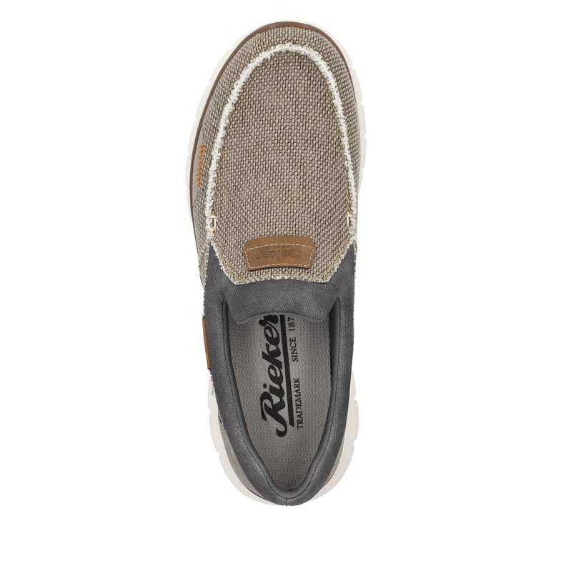 Rieker Artikelnummer B6651-64 Rieker Herren Slipper Beige-grau