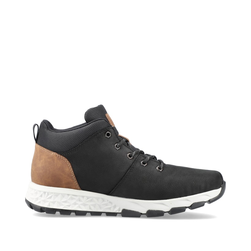 Rieker Artikelnummer B6740-00 Rieker Herren Sneaker High Nachtschwarz-holzbraun
