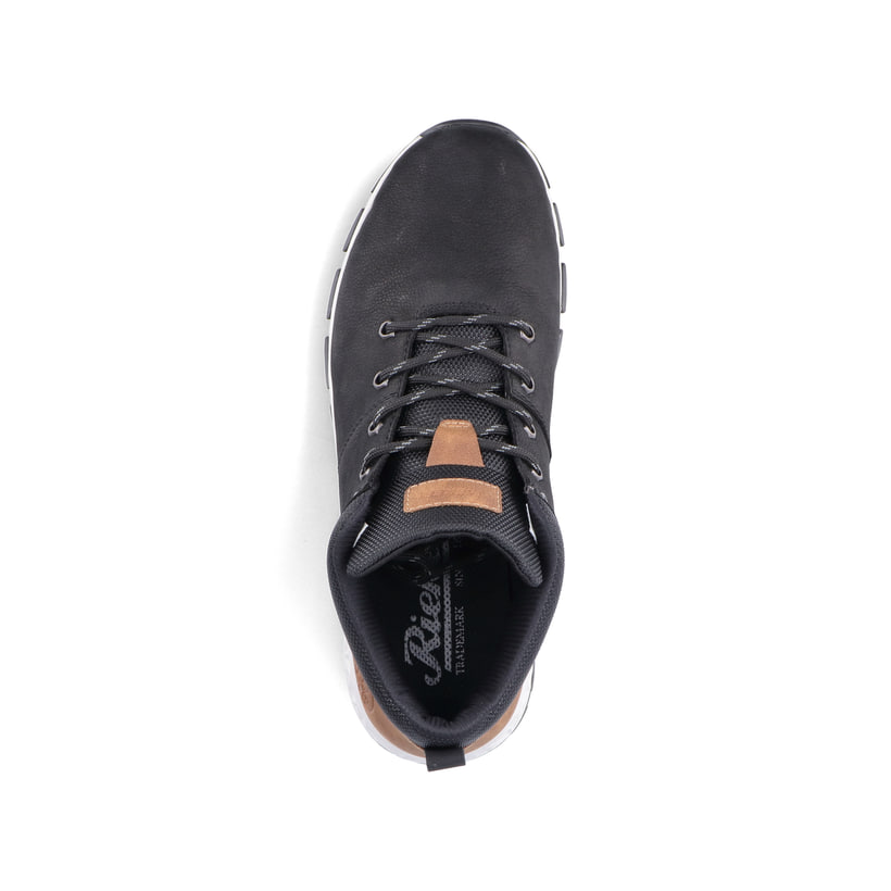 Rieker Artikelnummer B6740-00 Rieker Herren Sneaker High Nachtschwarz-holzbraun