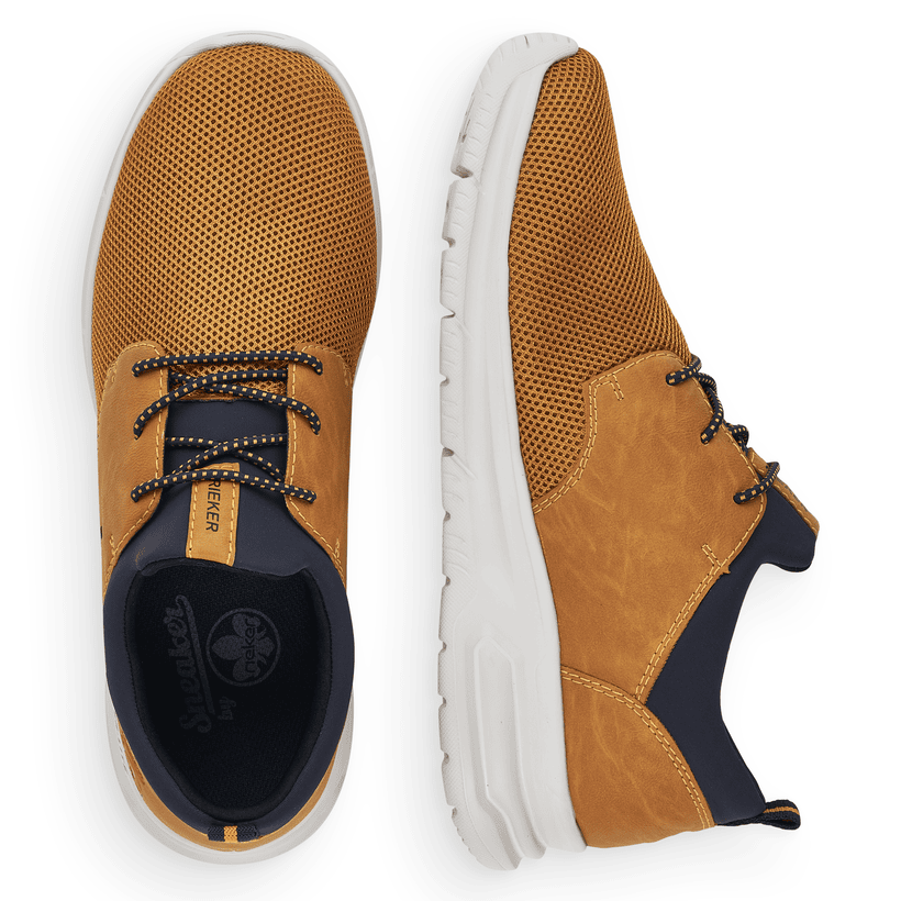 Rieker Artikelnummer B7371-68 Rieker Herren Slipper Goldgelb-pazifikblau