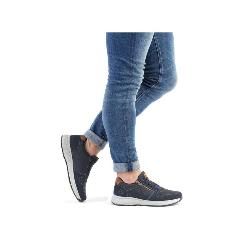 Rieker Artikelnummer B7613-14 Rieker Herren Sneaker Low Stahlblau