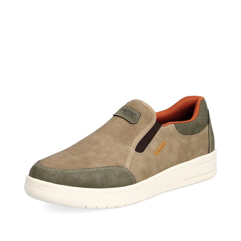 Rieker Artikelnummer B7853-64 Rieker Herren Slipper Braun-beige