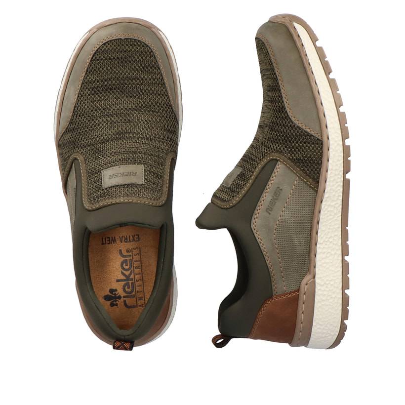 Rieker Artikelnummer B9051-54 Rieker Herren Slipper Grüngrau