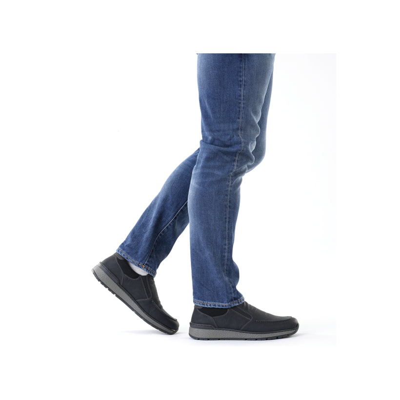 Rieker Artikelnummer B9062-00 Rieker Herren Slipper Asphaltschwarz