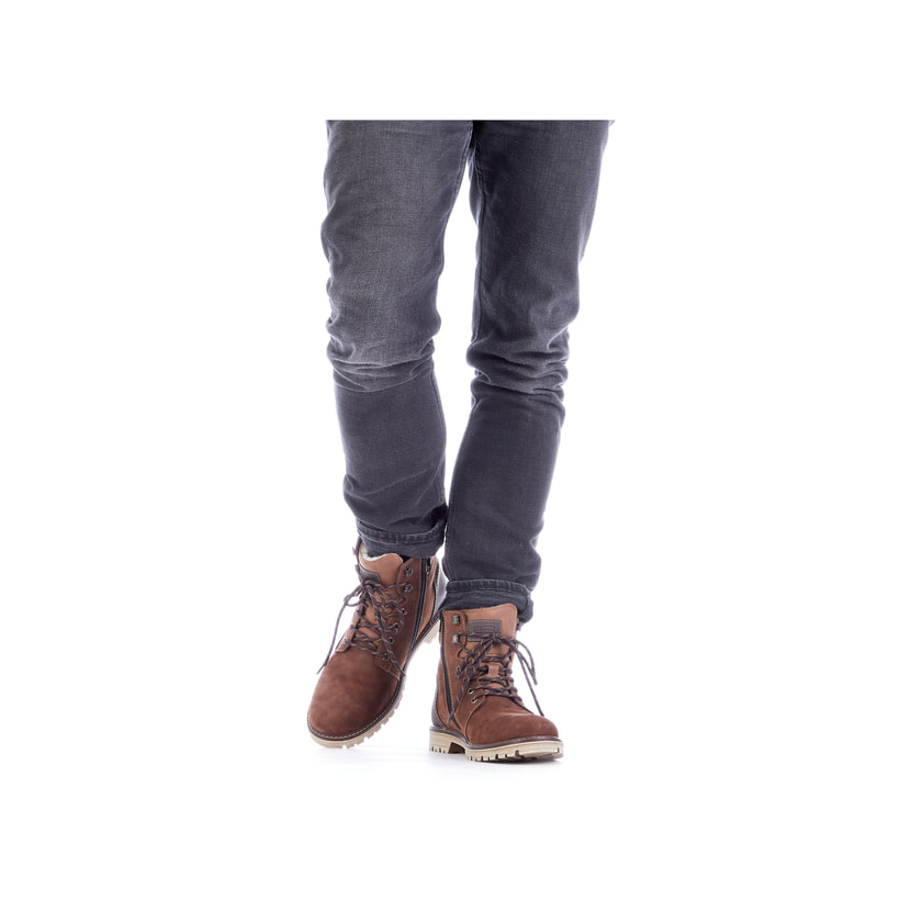 Rieker Artikelnummer F3613-22 Rieker Herren Schnürstiefel Kastanienbraun