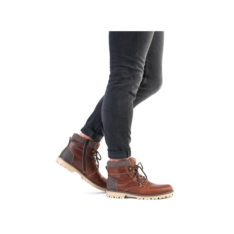 Rieker Artikelnummer F3641-23 Rieker Herren Schnürstiefel Kastanienbraun