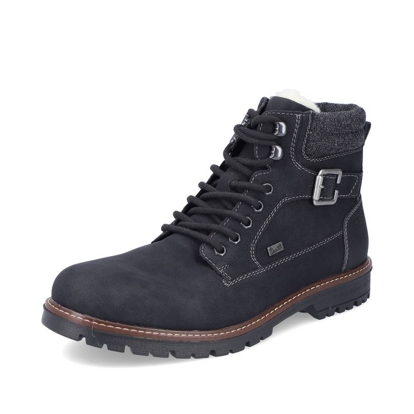 Rieker Artikelnummer F3642-00 Rieker Herren Schnürstiefel Asphaltschwarz