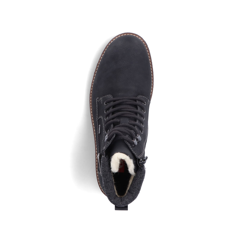 Rieker Artikelnummer F3642-00 Rieker Herren Schnürstiefel Asphaltschwarz