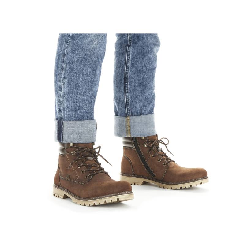 Rieker Artikelnummer F3650-24 Rieker Herren Schnürstiefel Kastanienbraun
