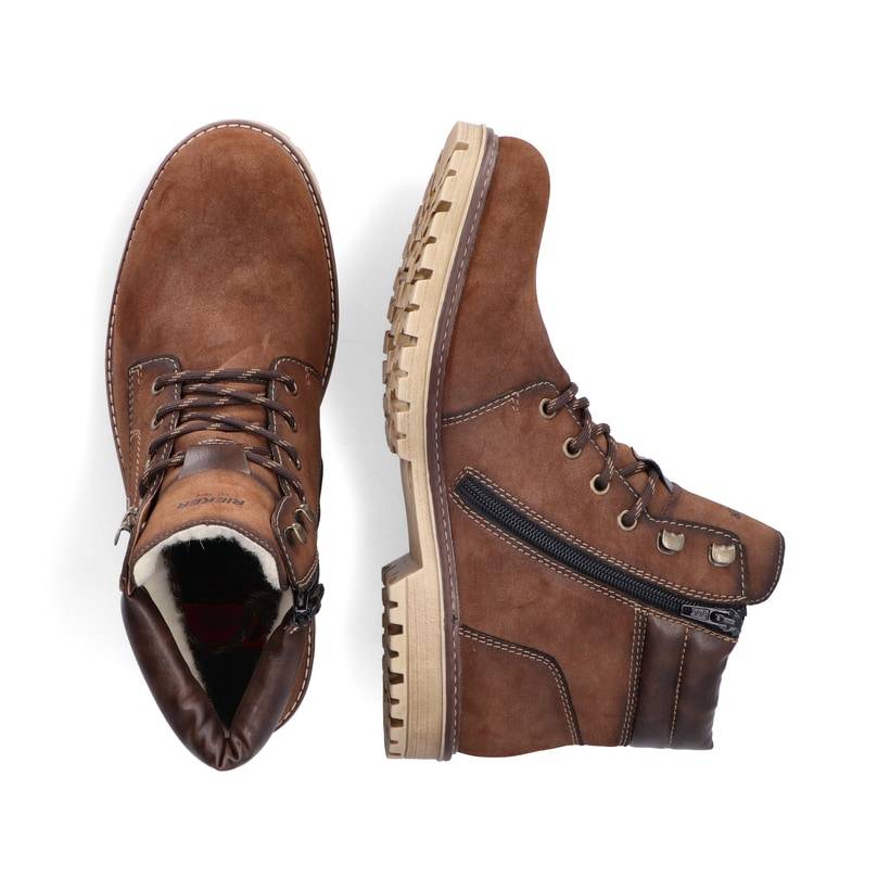 Rieker Artikelnummer F3650-24 Rieker Herren Schnürstiefel Kastanienbraun