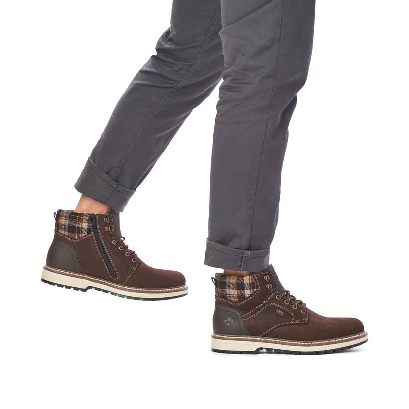 Rieker Artikelnummer F3812-27 Rieker Herren Schnürstiefel Nussbraun
