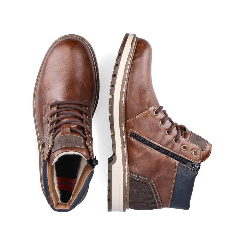 Rieker Artikelnummer F3830-25 Rieker Herren Schnürstiefel Kastanienbraun