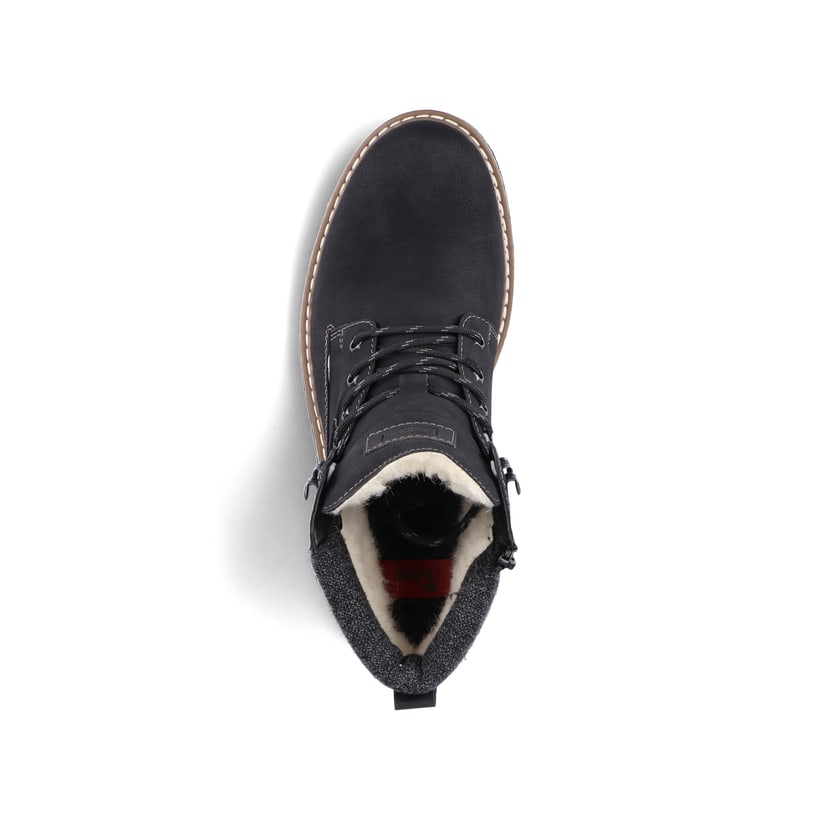 Rieker Artikelnummer F3832-00 Rieker Herren Schnürstiefel Asphaltschwarz