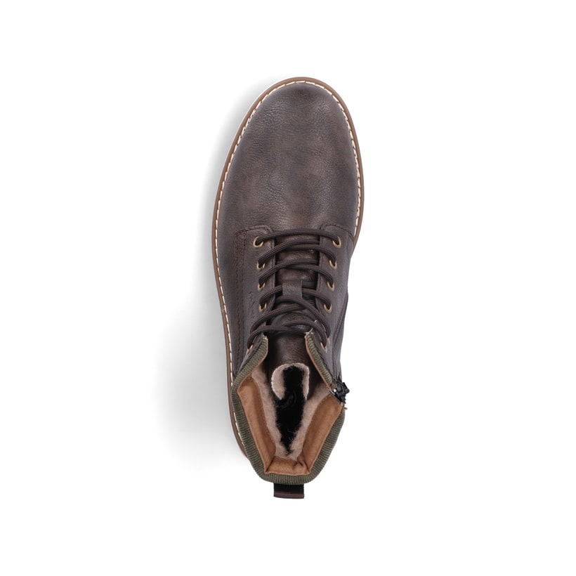 Rieker Artikelnummer F3833-25 Rieker Herren Schnürstiefel Braungrau