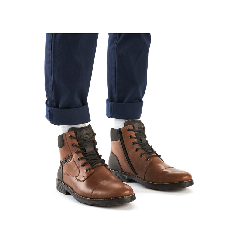 Rieker Artikelnummer F4510-24 Rieker Herren Schnürstiefel Kastanienbraun