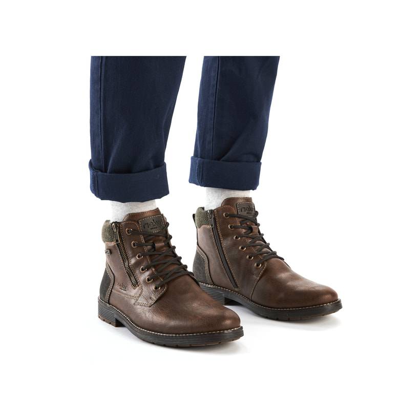 Rieker Artikelnummer F4520-25 Rieker Herren Schnürstiefel Holzbraun