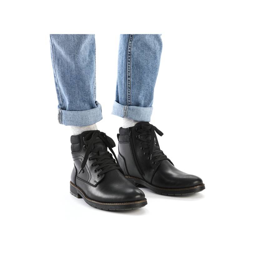 Rieker Artikelnummer F4544-00 Rieker Herren Schnürstiefel Urbanschwarz
