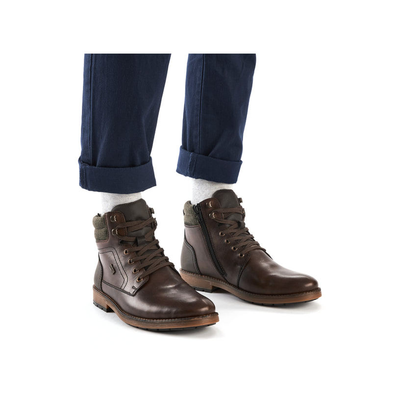 Rieker Artikelnummer F4544-25 Rieker Herren Schnürstiefel Espressobraun