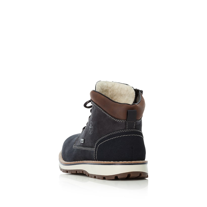 Rieker Artikelnummer F8410-16 Rieker Herren Schnürstiefel Stahlblau