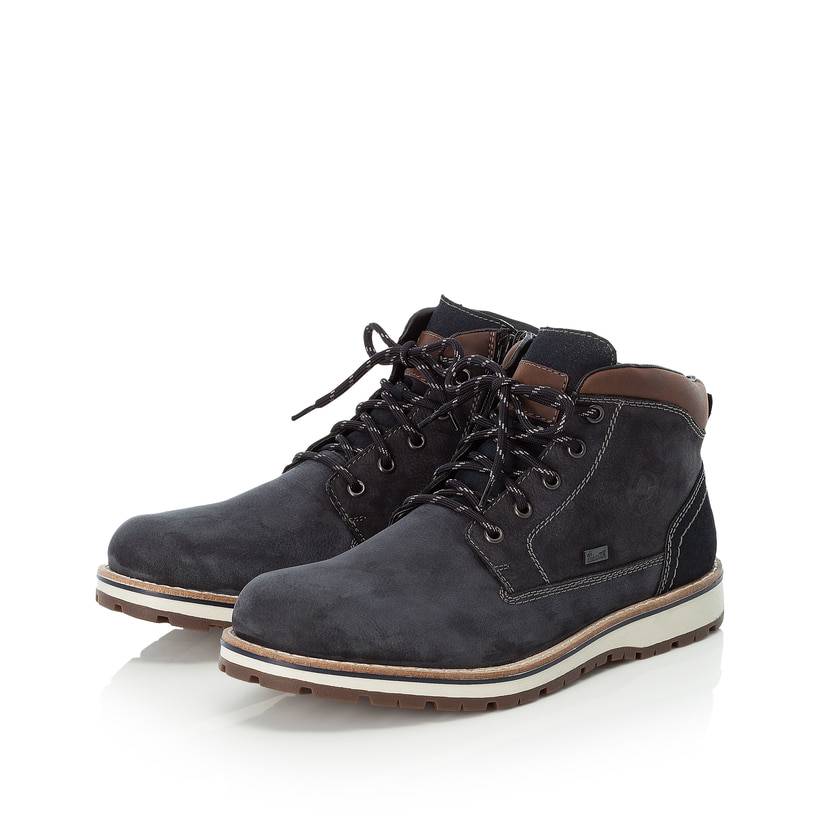 Rieker Artikelnummer F8410-16 Rieker Herren Schnürstiefel Stahlblau