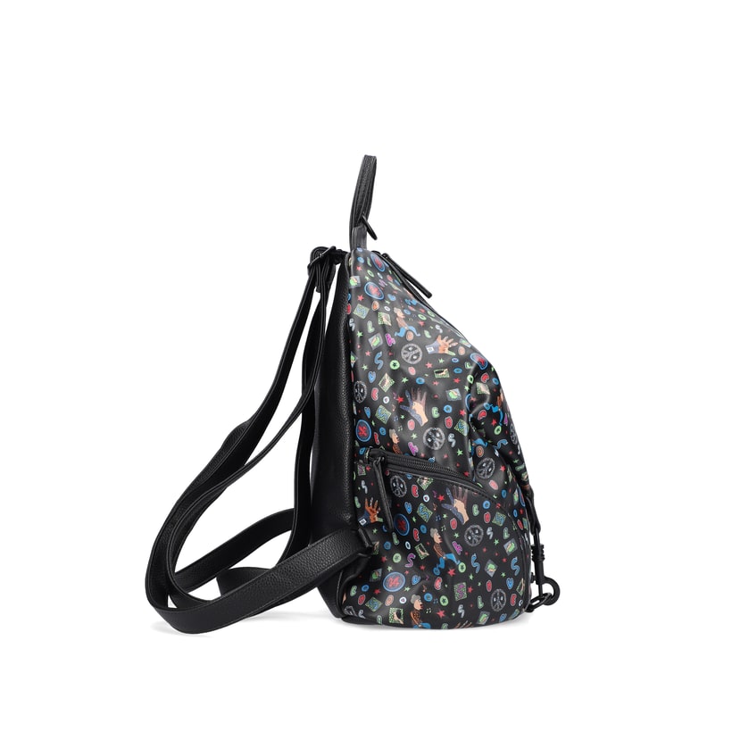 Rieker Artikelnummer H1055-02 Rieker Rucksack Schwarz-gemustert