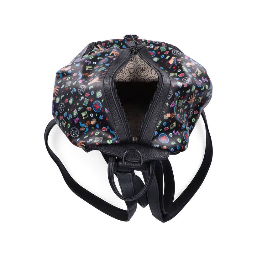 Rieker Artikelnummer H1055-02 Rieker Rucksack Schwarz-gemustert