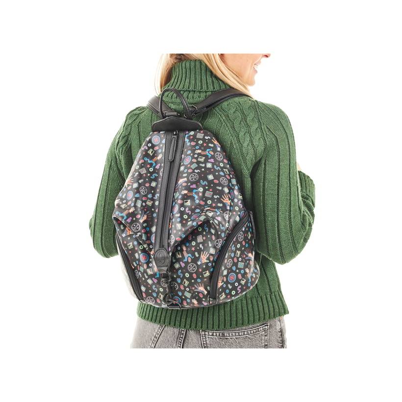 Rieker Artikelnummer H1055-02 Rieker Rucksack Schwarz-gemustert