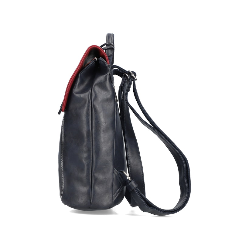 Rieker Artikelnummer H1357-14 Rieker Rucksack Stahlblau-kirschrot