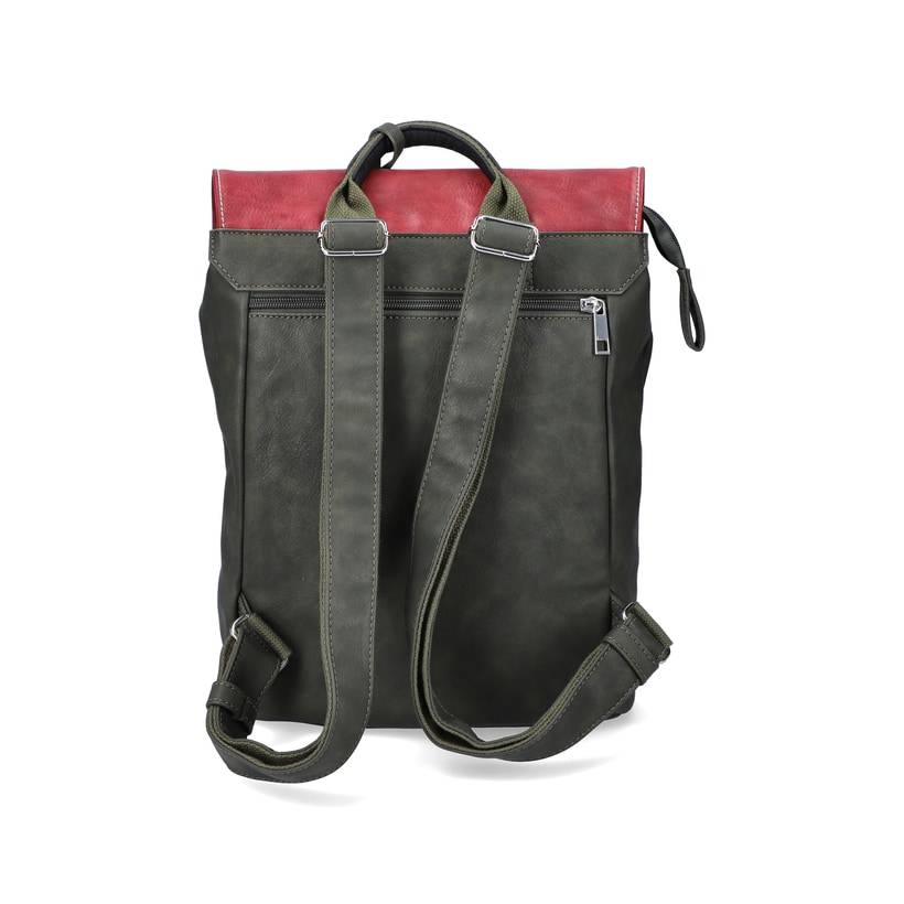 Rieker Artikelnummer H1357-54 Rieker Rucksack Waldgrün-kirschrot