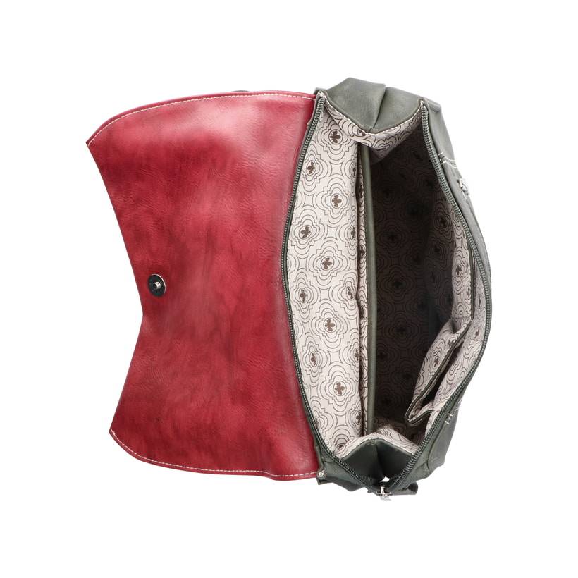 Rieker Artikelnummer H1357-54 Rieker Rucksack Waldgrün-kirschrot