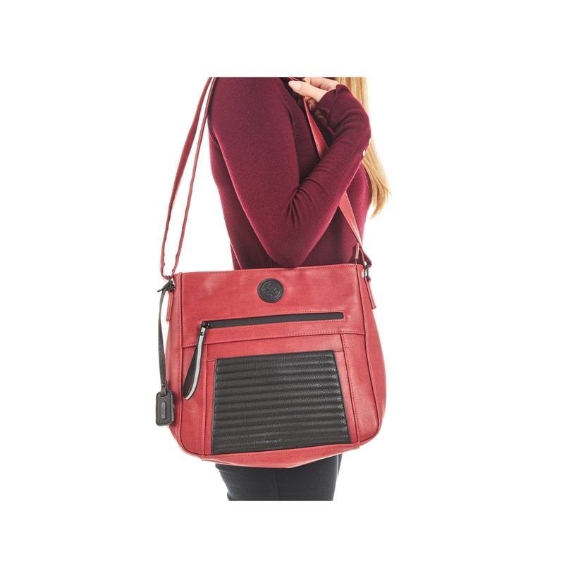 Rieker Artikelnummer H1481-33 Rieker Handtasche Feuerrot-schwarz