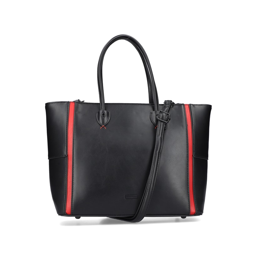 Rieker Artikelnummer H1524-00 Rieker Shopper tiefschwarz-feuerrot