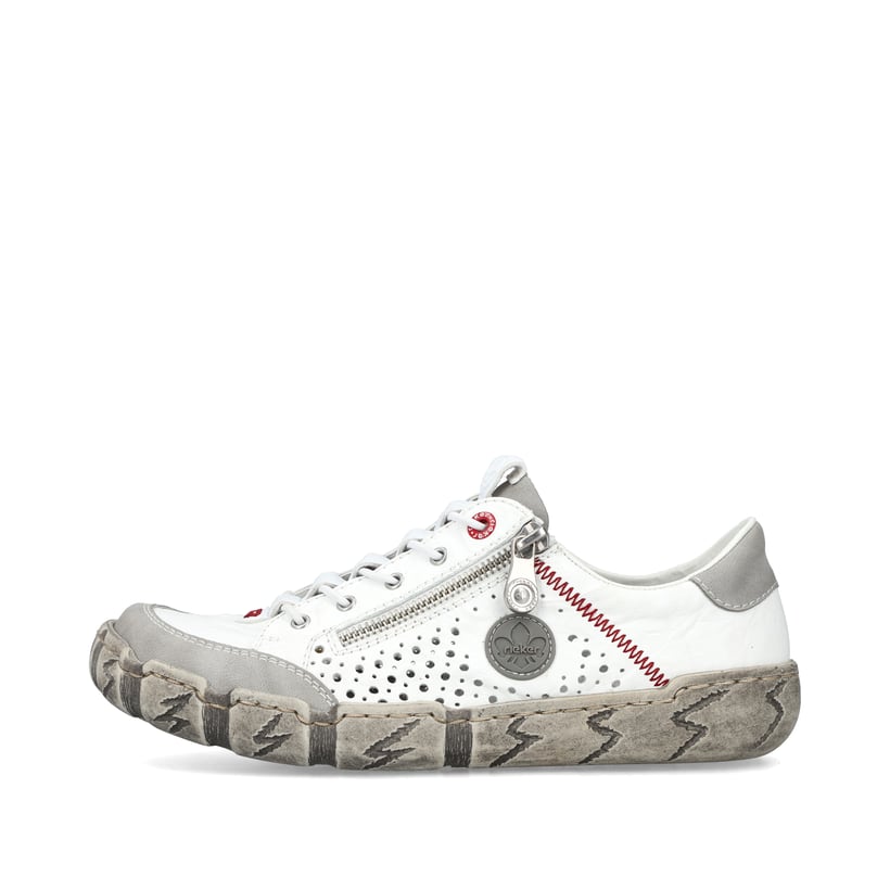 Rieker Artikelnummer L0355-80 Rieker Damen Slipper reinweiß