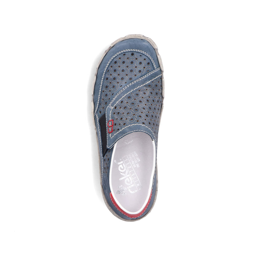 Rieker Artikelnummer L0356-12 Rieker Damen Slipper Schieferblau
