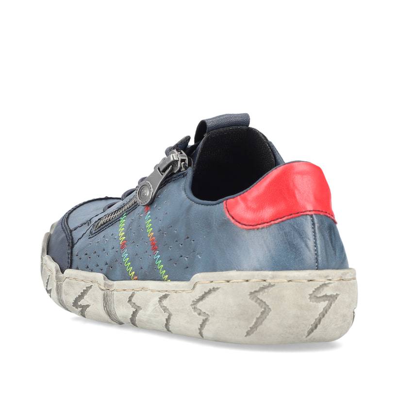 Rieker Artikelnummer L0357-12 Rieker Damen Schnürschuhe Schieferblau