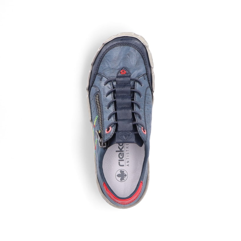 Rieker Artikelnummer L0357-12 Rieker Damen Schnürschuhe Schieferblau
