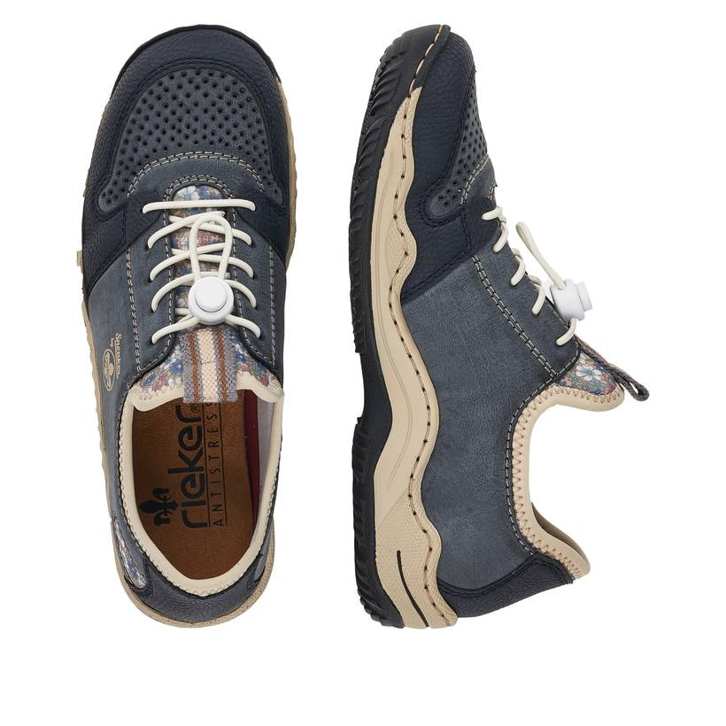 Rieker Artikelnummer L0538-14 Rieker Damen Slipper Schieferblau