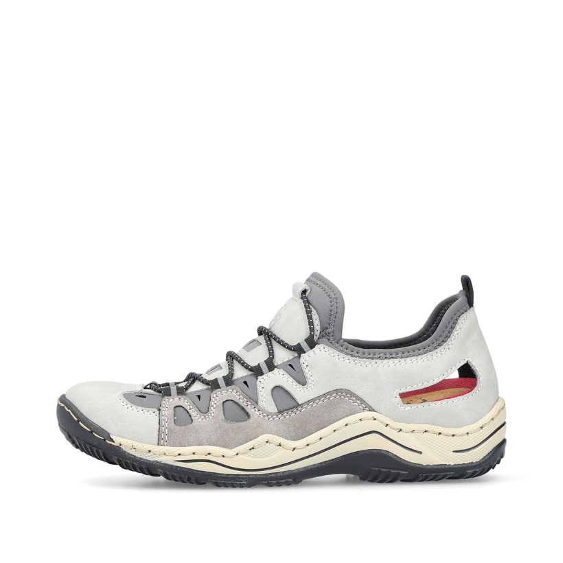 Rieker Artikelnummer L0539-40 Rieker Damen Slipper hellgrau