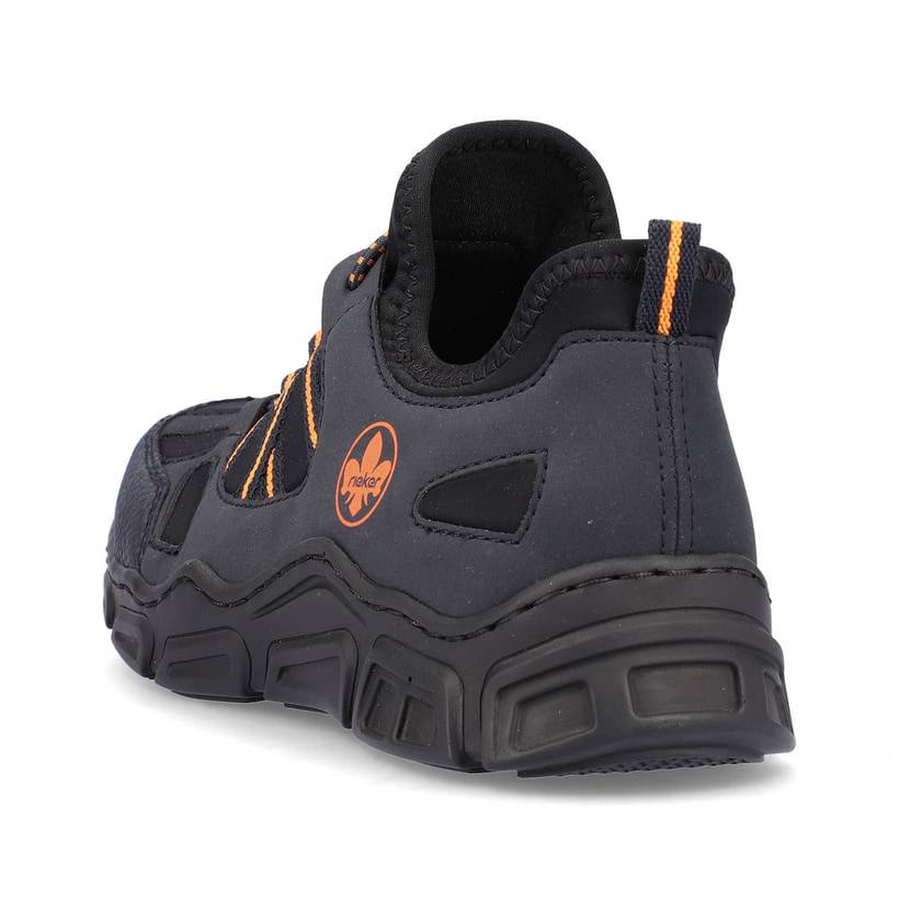 Rieker Artikelnummer L0656-14 Rieker Damen Slipper Marineblau-orange