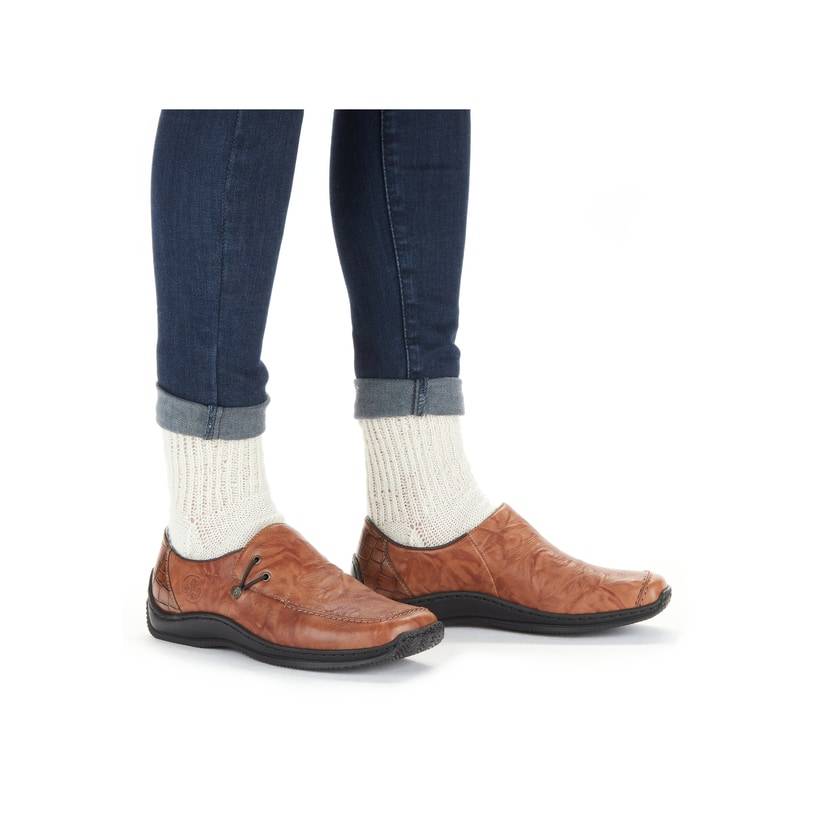 Rieker Artikelnummer L1750-22 Rieker Damen Slipper Karamellbraun