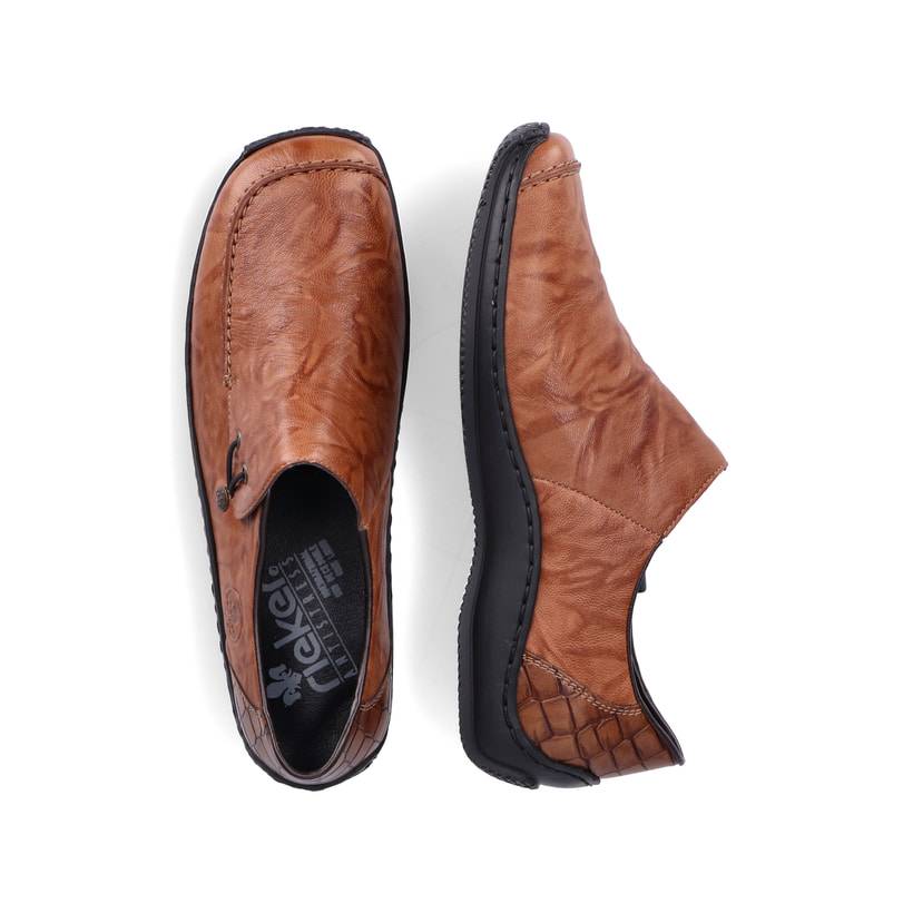 Rieker Artikelnummer L1750-22 Rieker Damen Slipper Karamellbraun