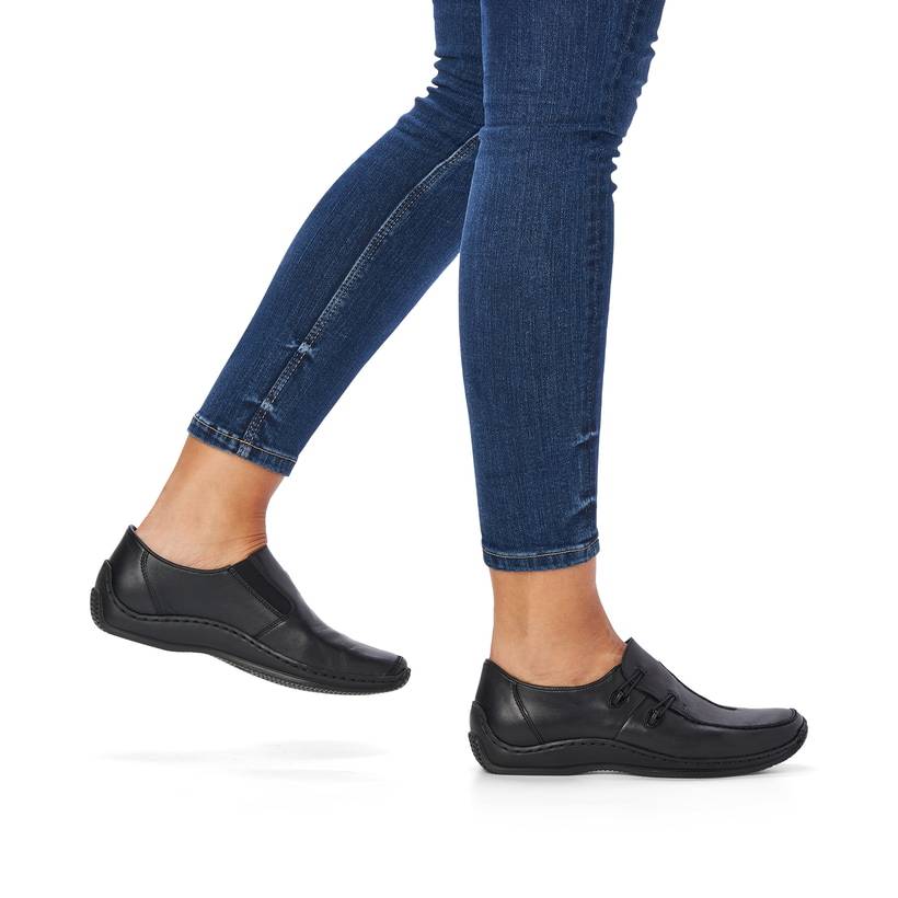 Rieker Artikelnummer L1751-00 Rieker Damen Slipper Mattschwarz