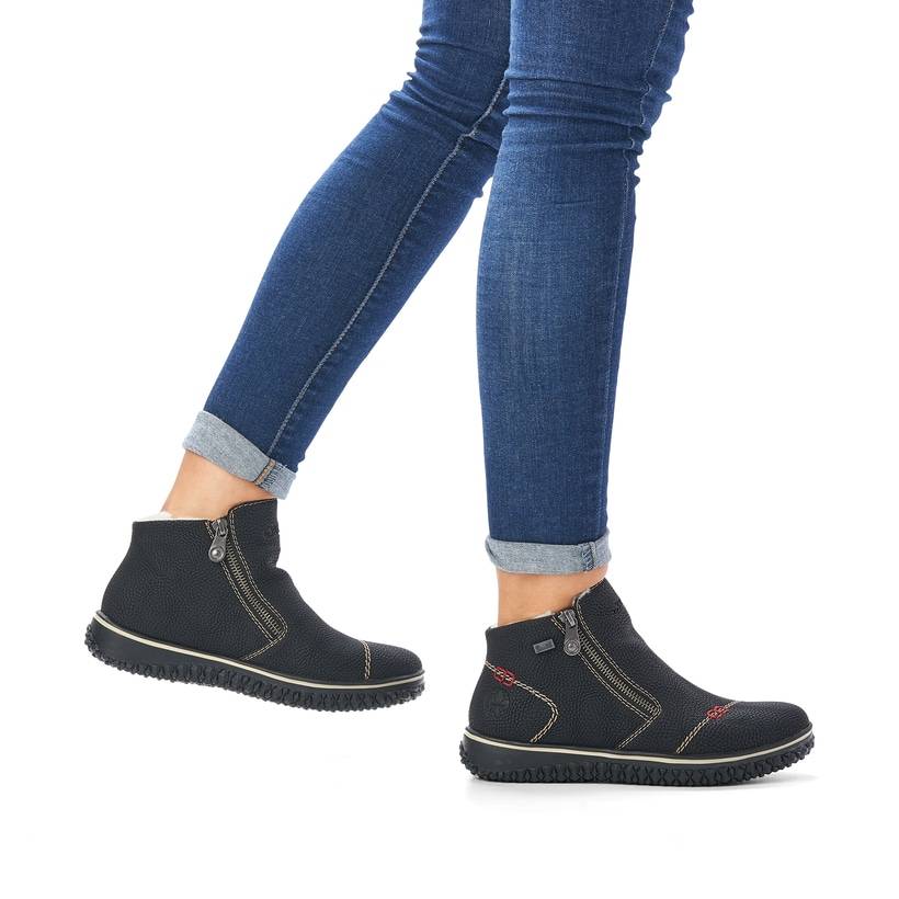 Rieker Artikelnummer L4270-00 Rieker Damen Slipper Urbanschwarz
