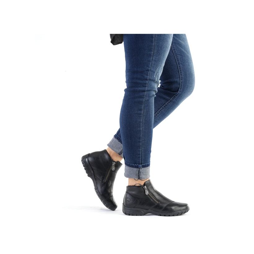 Rieker Artikelnummer L4663-01 Rieker Damen Slipper Nachtschwarz