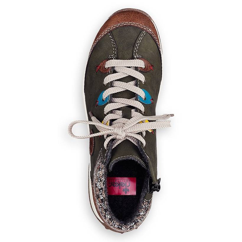 Rieker Artikelnummer L5222-24 Rieker Damen Schnürschuhe Moosgrün