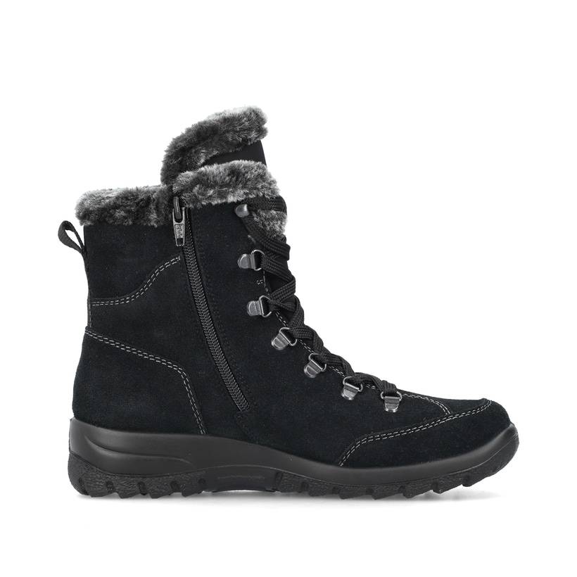 Rieker Artikelnummer L7145-00 Rieker Damen Schnürstiefel Tiefschwarz