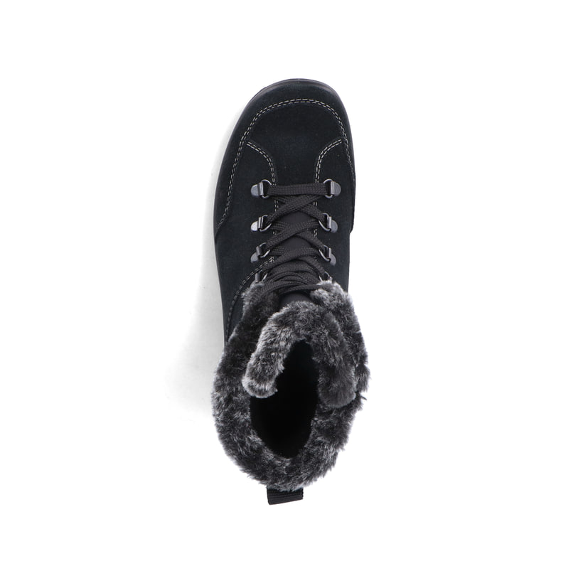 Rieker Artikelnummer L7145-00 Rieker Damen Schnürstiefel Tiefschwarz