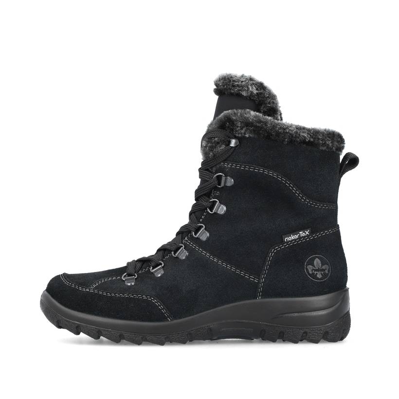 Rieker Artikelnummer L7145-00 Rieker Damen Schnürstiefel tiefschwarz