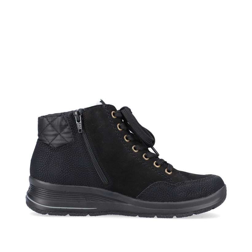 Rieker Artikelnummer L7701-00 Rieker Damen Schnürschuhe Tiefschwarz