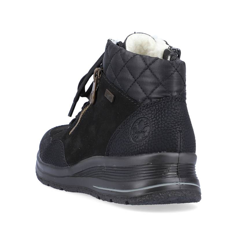 Rieker Artikelnummer L7701-00 Rieker Damen Schnürschuhe Tiefschwarz